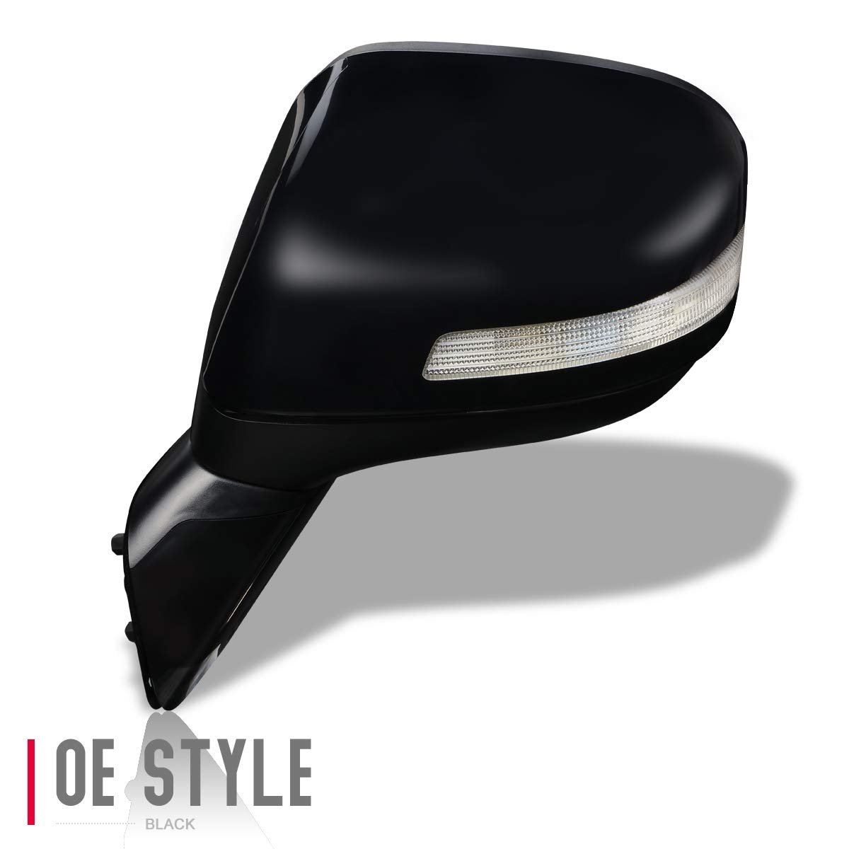 Auto Dynasty Ho1320298 Oe Style Powered Turn Signal Light Driver Left Side View Door Mirror For Civic Hybried 12-13