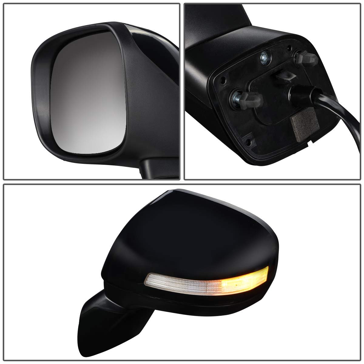 Auto Dynasty Ho1320298 Oe Style Powered Turn Signal Light Driver Left Side View Door Mirror For Civic Hybried 12-13