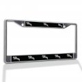 Fastasticdeals Metal Insert License Plate Frame Jumper Horse Weatherproof Car Accessories Chrome 2 Holes Solid 