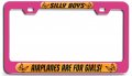 Silly Boys Airplanes Are For Girls Pn 3d Metal License Plate Frame Auto Suv Truck Tag Holder O22 