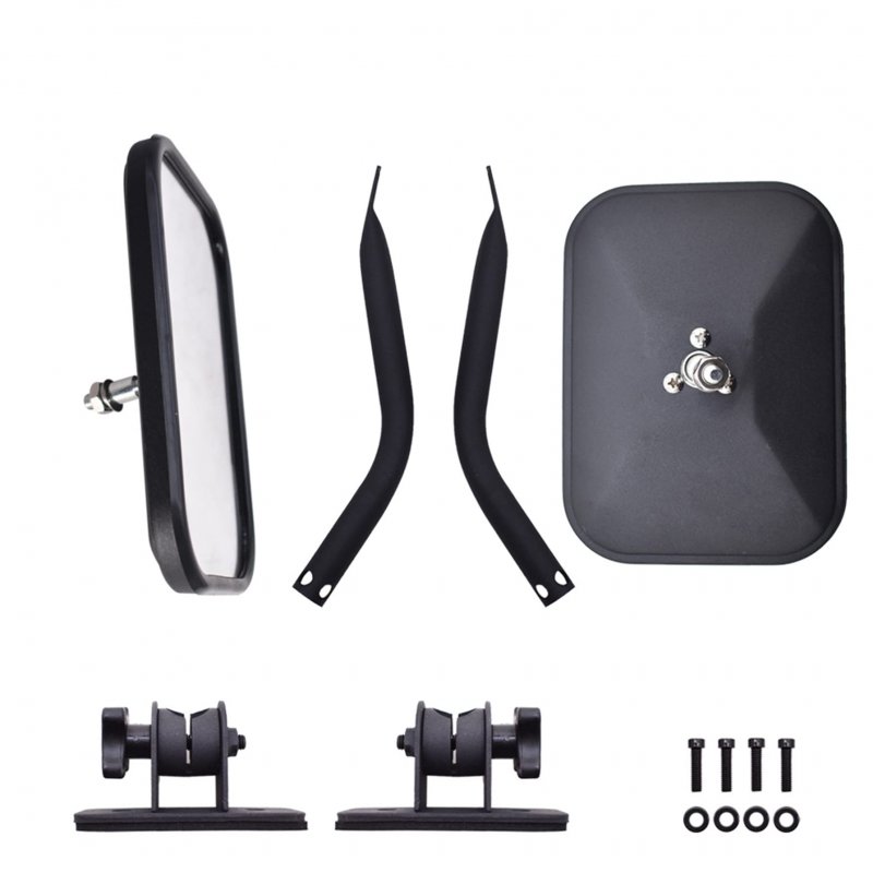 Door Off Mirror Replacement For Jeep Wrangler Tj Jk 1997-2018 4 X Off-road Morror Rectangulars Quick Release Side View Mirror