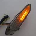 Httmt Mt047a- Smoke Led Tail Light Brake With Integrated Turn Signals Indicators Compatible 2002 2003 Yzf R1 Yzf-r1 Yzfr1