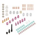 90 Pcs Tig Welding Torch Kit Alumina Nozzle Collets Stubby Gas Lens Fittings Fit For Wp-17 18 26