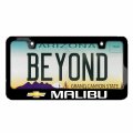 Ipick Image For Chevrolet Malibu Uv-led Printed On Black Metal License Plate Frame