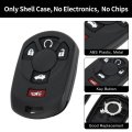 Key Shell Caseless Entry Remote Key Fob Replacement For Cadillac Sts 2005-2008 Chevrolet Corvette 2006-2008 5 Buttons