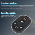 Key Shell Caseless Entry Remote Key Fob Replacement For Cadillac Sts 2005-2008 Chevrolet Corvette 2006-2008 5 Buttons