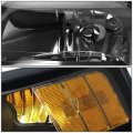 Black Housing Amber Corner Headlight Head Lamps Tool Kit Compatible With Ford Mustang 99-04