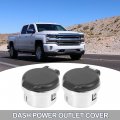 X Autohaux 2pcs Dash Power Outlet Cover Set For Chevrolet Silverado Tahoe 2007-2013 20983936 25793816