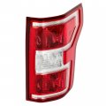 Hecasa Tail Light Right Compatible With 2018-2020 Ford F-150 Taillights Replacement For Jl3z-13404-h Red Lens Chrome Housing
