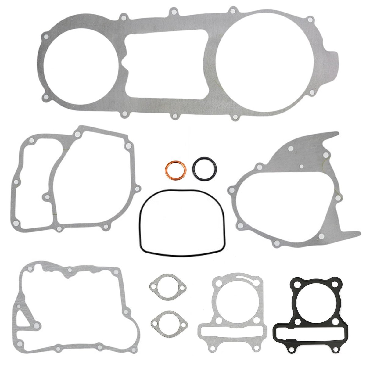 Gy6 170cc Complete Long Case Engine Gasket Kit For Chinese 4 Stroke 152qmi 157qmj Scooter Moped Atv Go Kart 61mm Cylinder