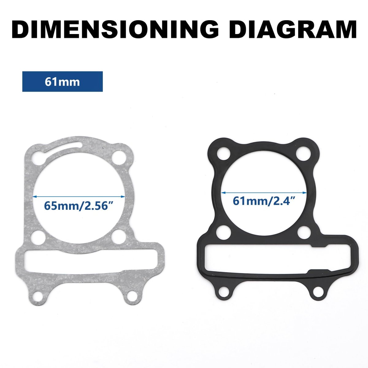 Gy6 170cc Complete Long Case Engine Gasket Kit For Chinese 4 Stroke 152qmi 157qmj Scooter Moped Atv Go Kart 61mm Cylinder