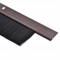 Uxcell Door Bottom Sweep Brown H-shape Aluminum Alloy Holder W 1 6-inch Pp Nylon Soft Brush 1000mm X 61mm Approx 39 37-inch 2
