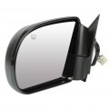 Ocpty Driver Side View Mirror Compatible With 1999-2004 For Chevy Blazer S10 Black Textured Power Heated Manual Folding Abs