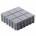 Gardenised Qi004107 5 Gray Interlocking Garden Path Tiles Outdoor Decorative Floor Grass Paver Pack Of