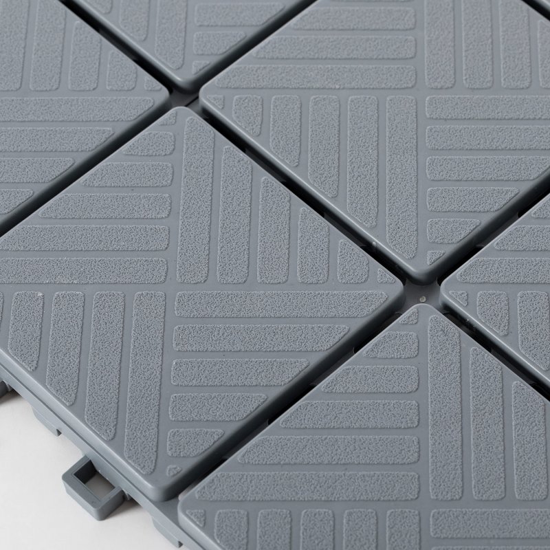 Gardenised Qi004107 5 Gray Interlocking Garden Path Tiles Outdoor Decorative Floor Grass Paver Pack Of