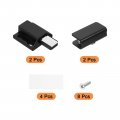 Uxcell Glass Door Magnetic Catch Latch Closures With Clamp 2 Sets For 5-8mm Push Open Single Touch White