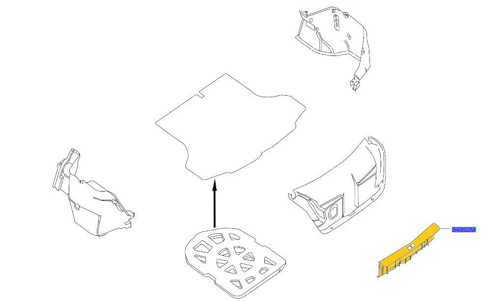 Genuine Nissan 84921-3sg0a Plate-luggage Rear