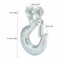 Slip Hook 5 16in Clevis Safety With Latch Trailer Winch Transport Tow Chain 0 8 In Opening 4700bs