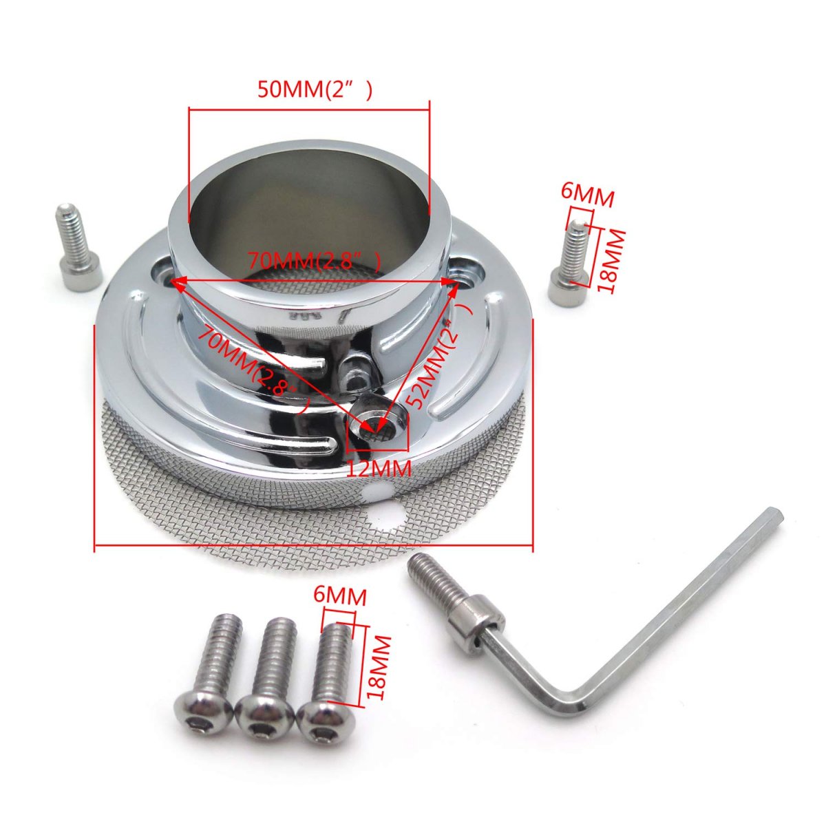 Exhaust Tip Muffler Power Outlet For Polaris Predator Outlaw 500 Atv Chrome Billet Aluminum Performance With Stainless Steel