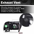 G-plus Headlight Head Lamps Compatible With 1994-2001 Dodge Ram 1500 1994-2002 2500 3500 Clear Lens Black Housing Reflector