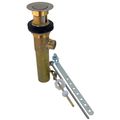 Lasco 03-4627 Brass Lavatory Pop Up Drain Assembly With 1 4-inch Tailpiece Satin Nickel Finish 