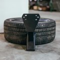 Abn Stake Pocket Tire Carrier With D-ring Rv And Travel Trailer Spare Mount For Utility Fits Wheel Lugs