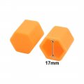 Uxcell 20pcs 17mm Orange Silicone Car Wheel Lug Nut Bolt Hub Covers Screw Dust Caps