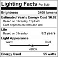 Satco S6453 Transitional Light Bulb In White Finish 39 91 Inches Color