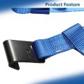 2pcs Wheel Car Tow Dolly Basket Straps With Flat Hooks For 14-17 Inch Tires 10000 Lbs Break Strength Blue