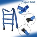 2pcs Wheel Car Tow Dolly Basket Straps With Flat Hooks For 14-17 Inch Tires 10000 Lbs Break Strength Blue