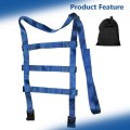 2pcs Wheel Car Tow Dolly Basket Straps With Flat Hooks For 14-17 Inch Tires 10000 Lbs Break Strength Blue