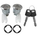 2x Door Lock Set With Keys 5090051-01 F4tz-1522050-b Replacement For Ford F800 1999 Black Finish