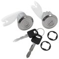 2x Door Lock Set With Keys 5090051-01 F4tz-1522050-b Replacement For Ford F800 1999 Black Finish