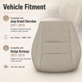 Driver Side Bottom Replacement Seat Cover Tan Perforated Microfiber Leather For Jeep Grand Cherokee 2011 2016 And Dodge Durango