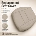 Driver Side Bottom Replacement Seat Cover Tan Perforated Microfiber Leather For Jeep Grand Cherokee 2011 2016 And Dodge Durango