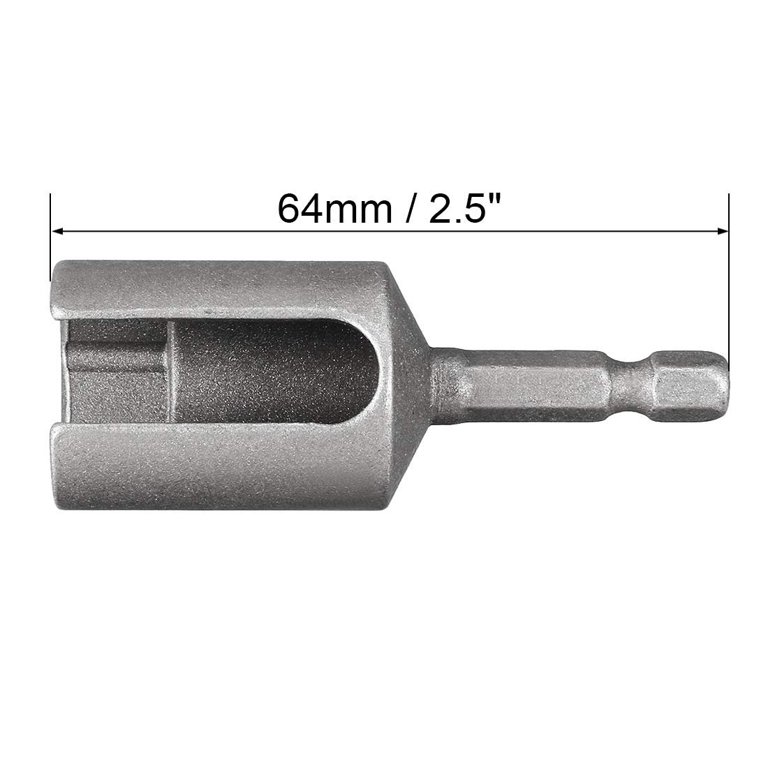 17mm Nut Driver 1 4 Quick-change Hex Shank Slotted Drill Bit Socket Wrench Tool 2 5 Inch Length