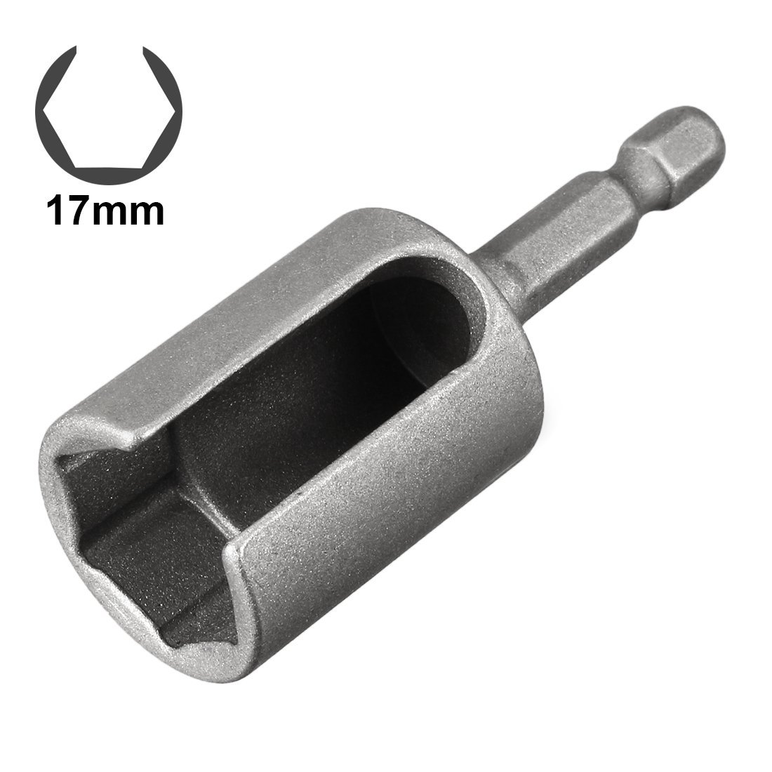 17mm Nut Driver 1 4 Quick-change Hex Shank Slotted Drill Bit Socket Wrench Tool 2 5 Inch Length