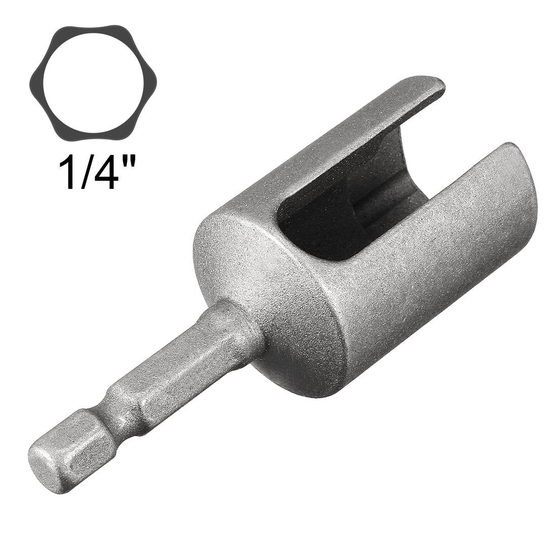 17mm Nut Driver 1 4 Quick-change Hex Shank Slotted Drill Bit Socket Wrench Tool 2 5 Inch Length
