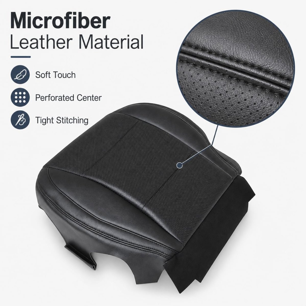 Perforated Seat Covers For Subaru Outback Legacy 2015 To 2019 4 Piece Front Set Slate Black Microfiber Leather Fits Heated