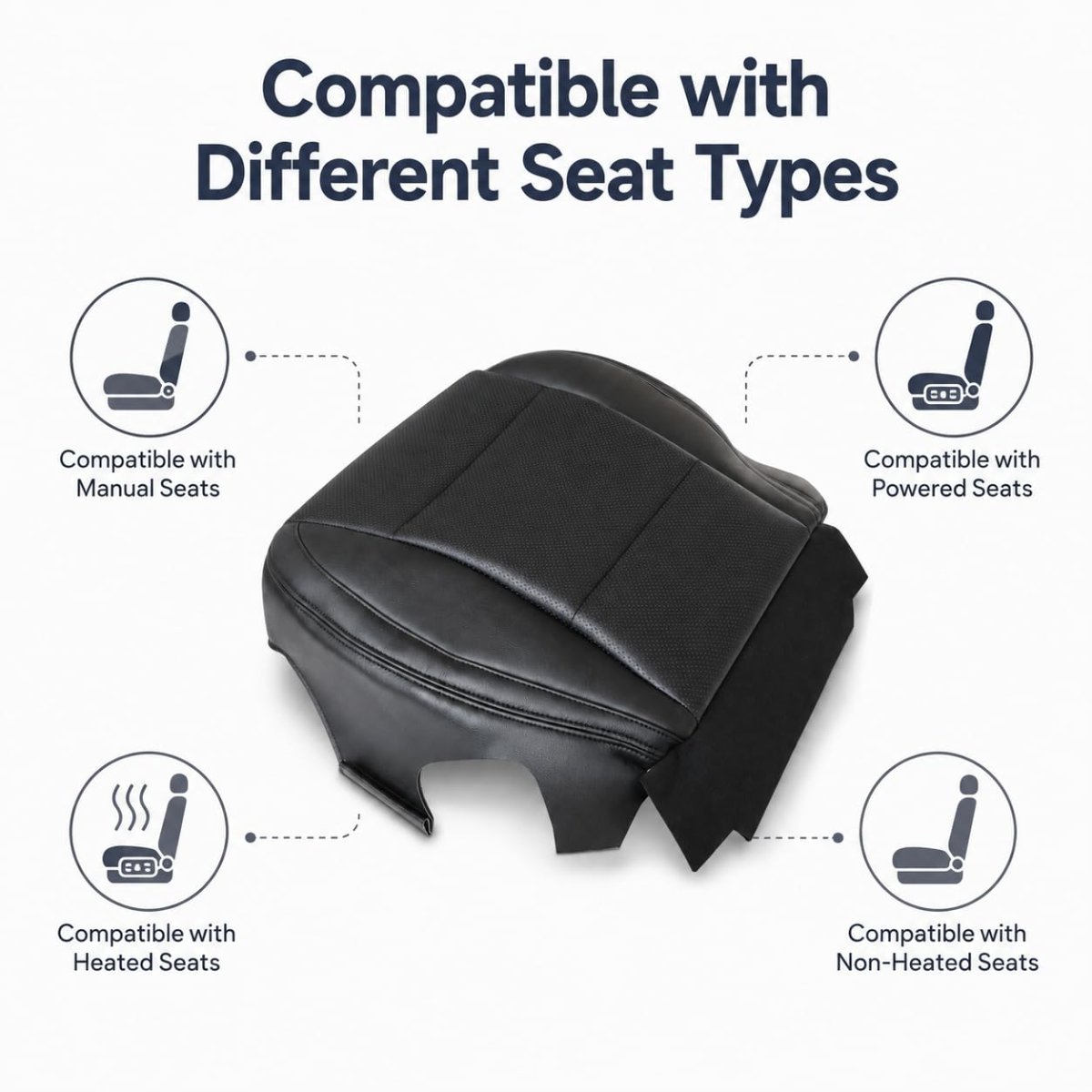Perforated Seat Covers For Subaru Outback Legacy 2015 To 2019 4 Piece Front Set Slate Black Microfiber Leather Fits Heated