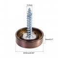 Uxcell Mirror Screws 16mm 0 63 10pcs Decorative Cap Fasteners Cover Nails Wire Drawing Rose Gold 304 Stainless Steel
