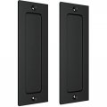 Tibres 7 Sliding Barn Door Handle Flush Pull For Doors Cabinets Closet And Drawers Black Set Of 2 