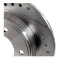 Rear Brake Disc For Hyundai Elantra 2011 2020 Solid Cross Drilled And Slotted Rotor Driver Or Passenger Side Single Piece 5