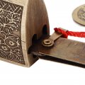 Chinese Antique Lock R Spacing 9cm 3 5in Pattern Brush Horizontal Padlock For Gift Boxes Cabinets Family