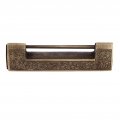 Chinese Antique Lock R Spacing 9cm 3 5in Pattern Brush Horizontal Padlock For Gift Boxes Cabinets Family