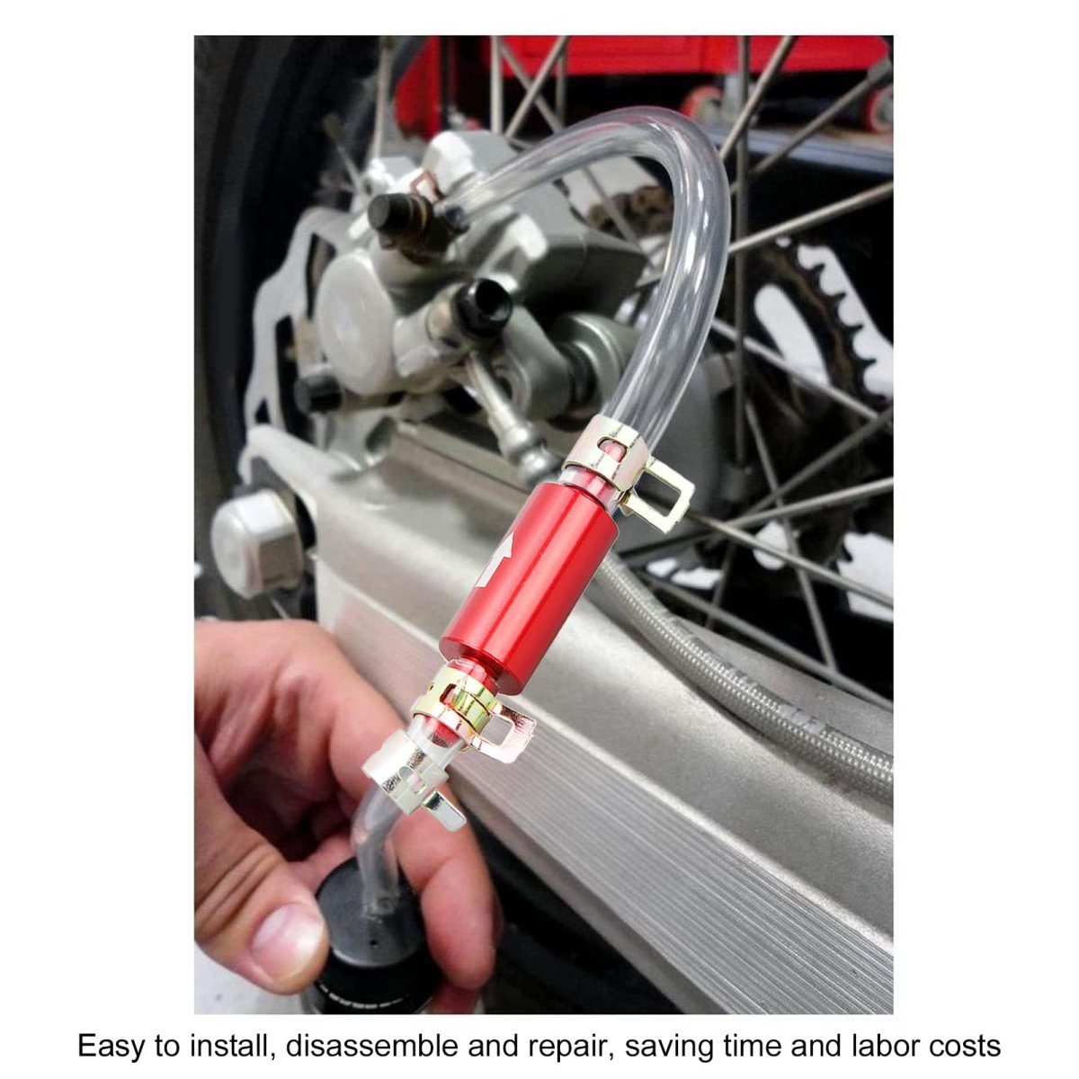 1pair Brake Bleeder Hose 6mm Long Lasting One Way Check Valve Tube Bleeding Tool Kit Universal For Motorcycle Car