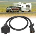 3ft 7 Way Trailer Plug Wiring Harness Heat Prong Tow Connector Cord Extension Wire For Rv Car Boat