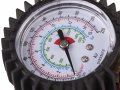 Dually Tire Inflator Gauge Dual Chuck Nozzle Design Reaches Inner Wheel Stems 2a Oversized Protected Reader