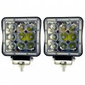 All Star Truck Parts 2pcs 4 5 Square Led Work Light 27w 1890lm 9 Driving Pods Spot Beam Lamp For Off-road Suv Boat 4x4 Jeep Jk 