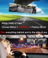 Frameless Rear View Mirror Interior Panoramic Wide Angle For Car Suv Truck Eliminate Blind Spots Flat 11 8in White Model